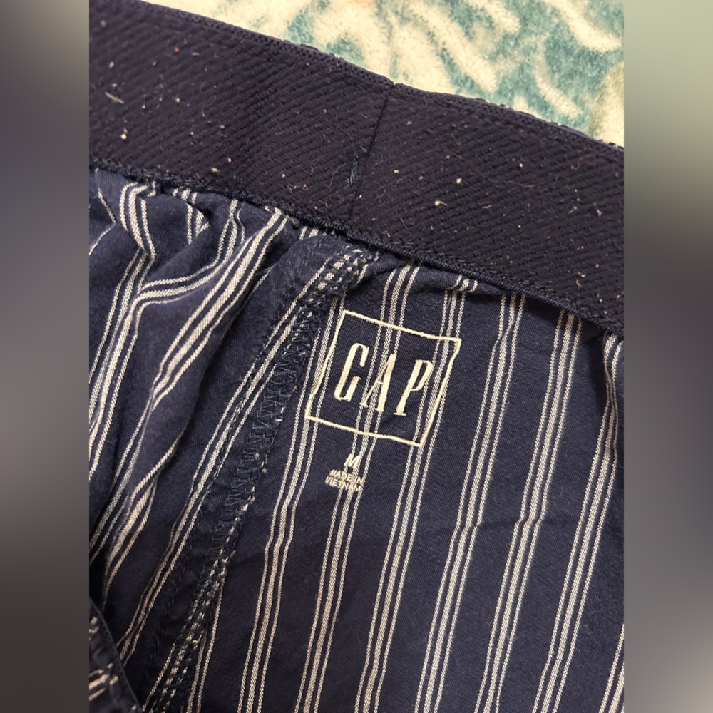 Gap Men's Striped Blue & White PJ Pants - Picture 3 of 7